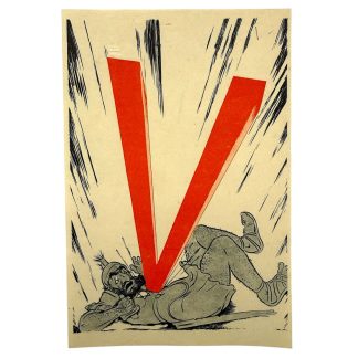 Original WWII Dutch NSB leaflet - V = Victory