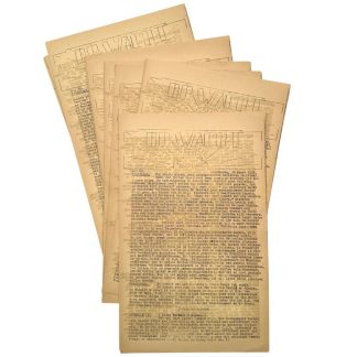 Originele WWII Nederlandse verzetskrant Op Wacht nummer 62 Den Haag 29 maart 1945 illegale ondergrondse krant Westfront Oostfront.