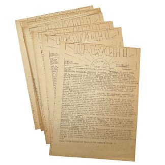 Originele WWII Nederlandse verzetskrant Op Wacht nummer 86 Den Haag 28 april 1945 illegale ondergrondse krant Tweede Wereldoorlog