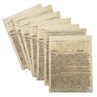 Originele WWII Nederlandse verzetskrant Op Wacht Den Haag illegale ondergrondse krant Tweede Wereldoorlog prijs per exemplaar.