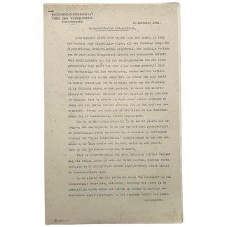 Origineel Nederlands WWII wederopbouwplan Scherpenzeel 20 november 1940 Regeringscommissariaat voor den Wederopbouw document.