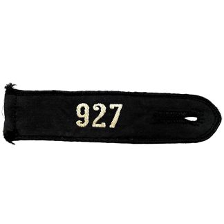 Original WWII German Deutsches Jungvolk Hitler Youth shoulder board Jungbann 927 Deutsch-Przemysl with RZM label occupied Poland.