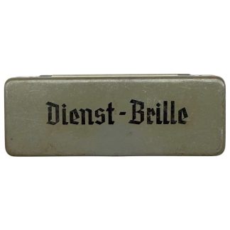 Original WWII German Dienst-Brille Feldwebel Busemann Infantry Regiment 454 Wolchow Eastern Front August 1942 Wehrmacht glasses with case