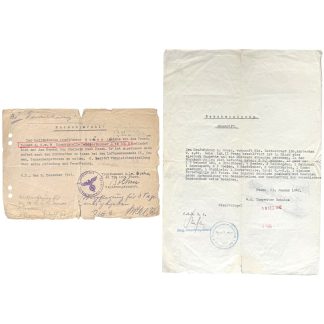 Originele WWII Duitse NSKK Luftwaffe documenten Nederlandse chauffeur G. Goers A. Geurs Smolensk Minsk Posen Oostfront 1941 1942