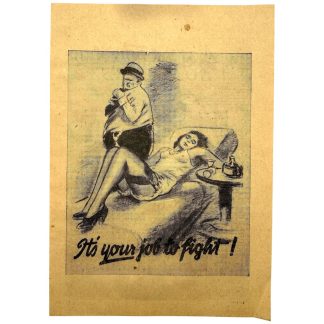 Original WWII German propaganda leaflet A-129 'American Soldiers – It's your job to fight' aimed at American soldiers fighting in Europe.