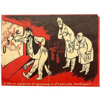 Original WWII German Propaganda Leaflet Stalin Churchill Roosevelt Soviet Union 1945