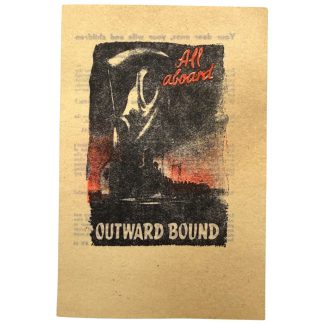 Original WWII German propaganda leaflet 'All Aboard Outward Bound' for American soldiers psychological warfare leaflet AW 24.