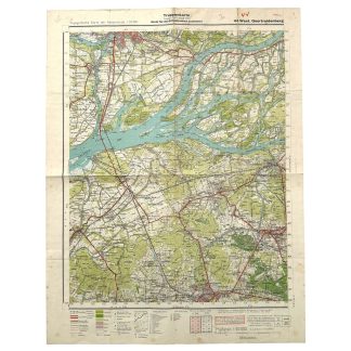 Original WWII German Truppenkarte map West.Geertruidenberg Dordrecht - Moerdijk - Breda - Biesbosch