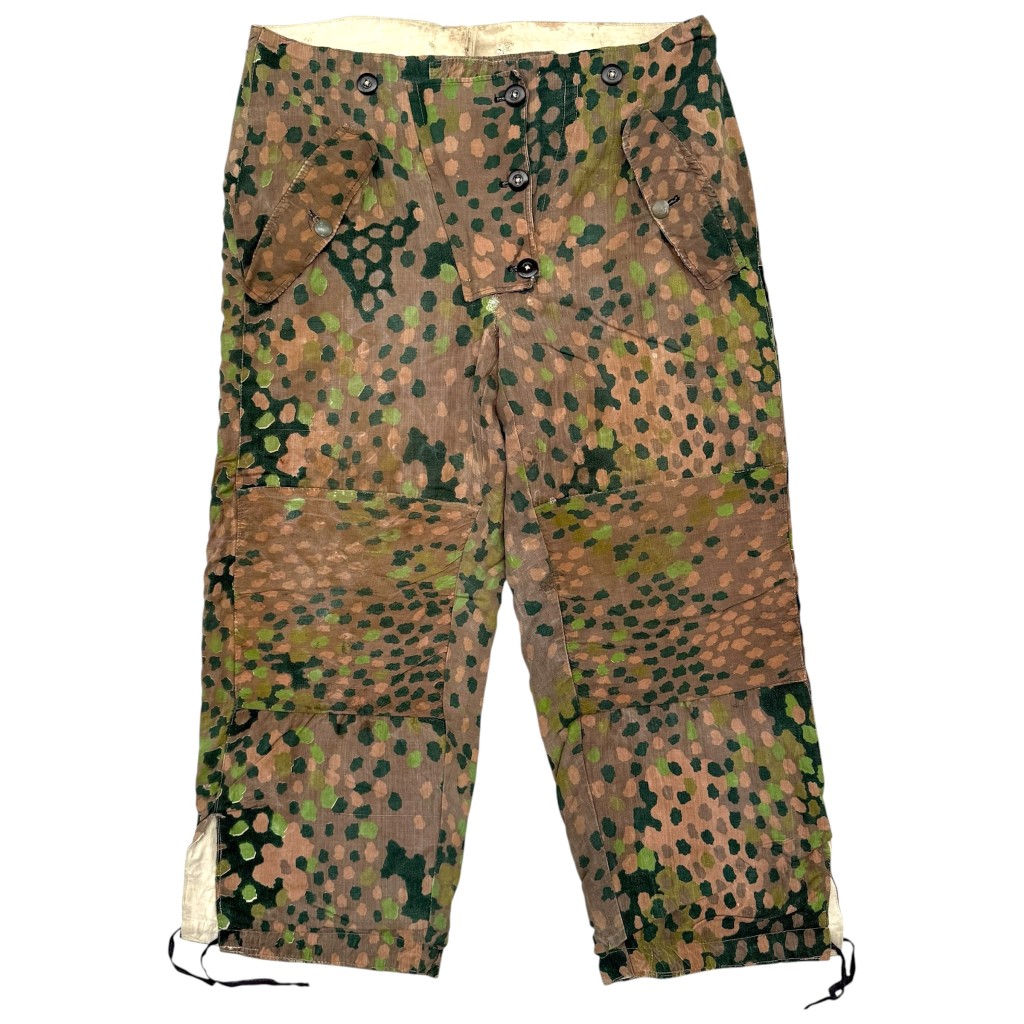 Original WWII German Waffen-SS reversible winter Erbsentarnmuster Wendetarnhose camouflage trousers militaria uniform collectible