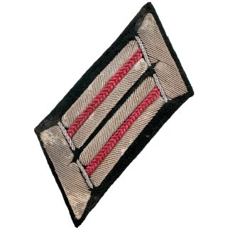 Original WWII German Wehrmacht Panzer Officer Collar Tab Pink Waffenfarbe
