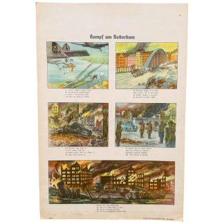 Original WWII German propaganda poster 'Kampf um Rotterdam'.