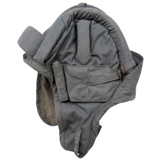 Original WWII Soviet Russian M37 Type 2 tanker helmet made from Zirka cloth with wool lining, an early Red Army armored crew helmet from WWII.
