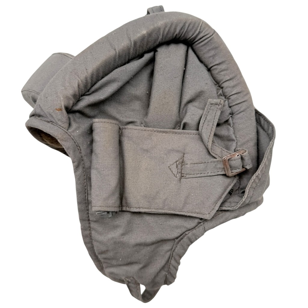 Original WWII Soviet Russian M37 Type 2 tanker helmet in Zirka cloth with wool lining for Red Army tank crew.