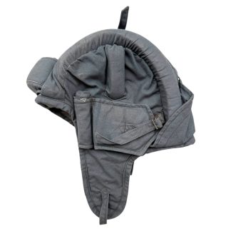 Original WWII Soviet Russian M37 Type 2 tanker helmet in Zirka cloth with wool lining for Red Army tank crew.