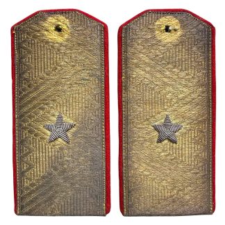Original WWII Soviet Russian Major General shoulder boards for artillery and armored troops Red Army insignia for militaria collectors.