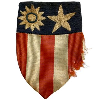Original WWII US Army China Burma India CBI theater-made hand embroidered patch in worn condition American uniform insignia Asian Theater.