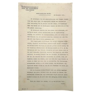 Origineel Nederlands WWII wederopbouwplan Rhenen 20 november 1940 Regeringscommissariaat voor den Wederopbouw document Tweede Wereldoorlog.