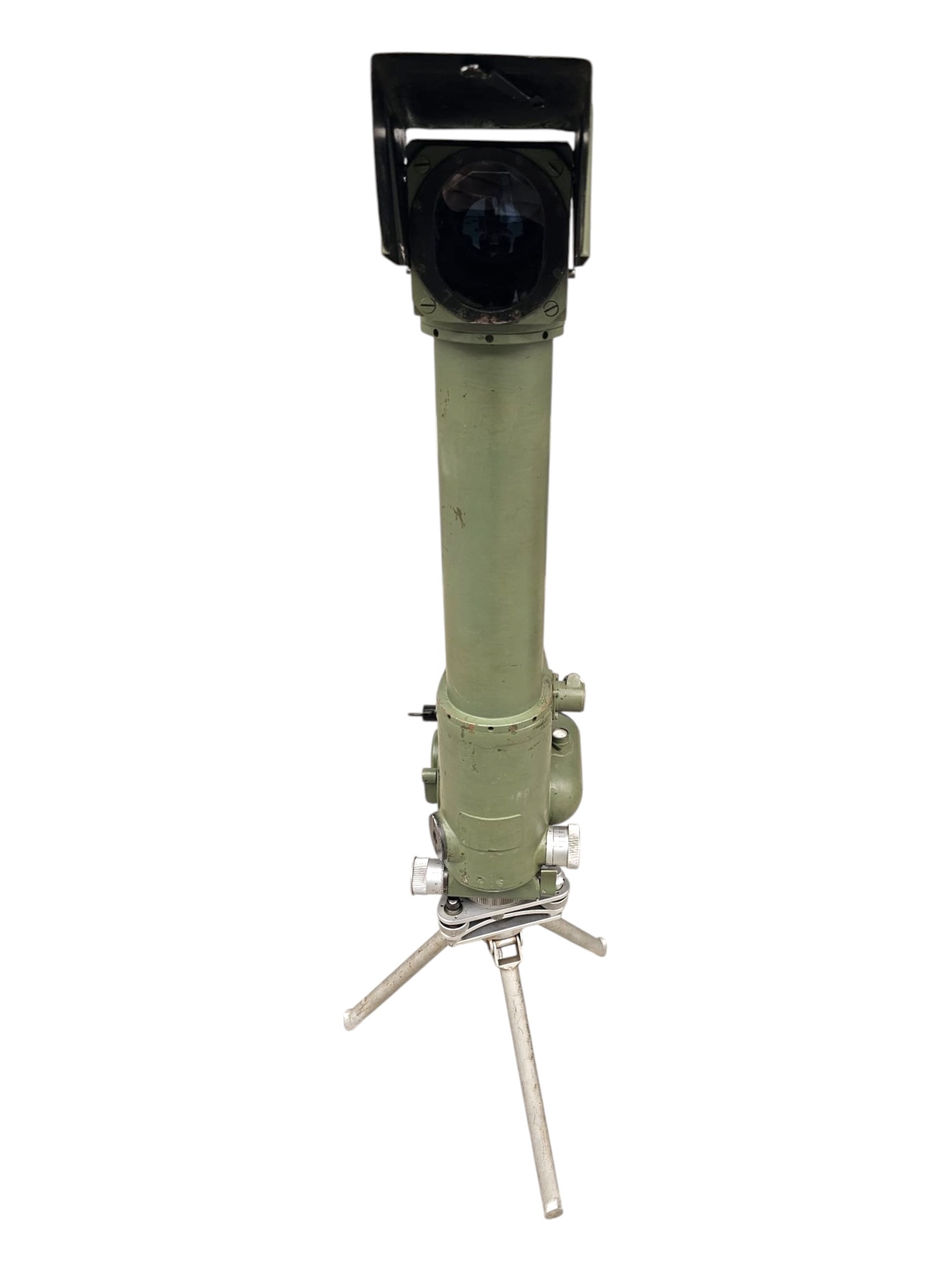 Original Cold War DDR NVA Soviet Military Periscope with Tripod and Wooden Transport Case - Afbeelding 5