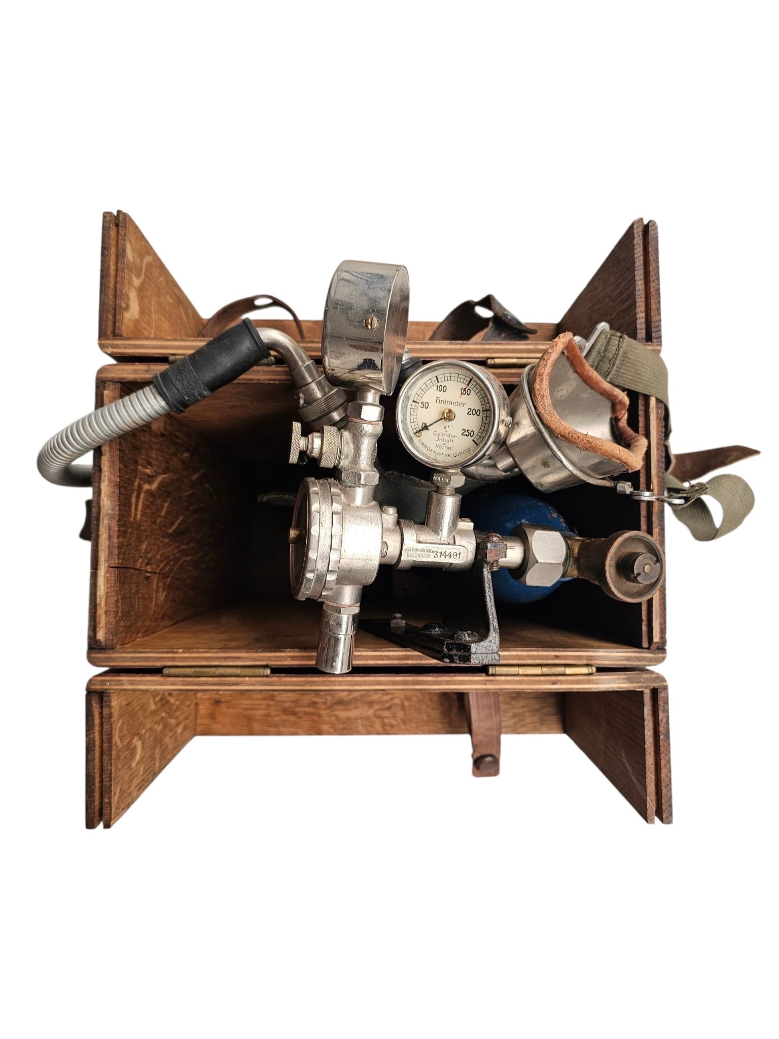Original WWII Dutch Dräger Pulmotor Oxygen Resuscitation Apparatus Oxygenium Schiedam 1943 - Afbeelding 4