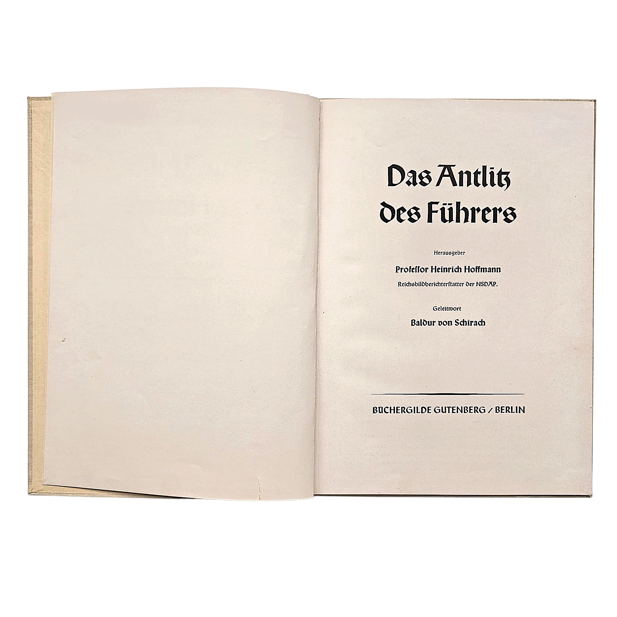 Original WWII German 'Das Antlitz des Führers' Heinrich Hoffmann Adolf Hitler Photo Book 1939