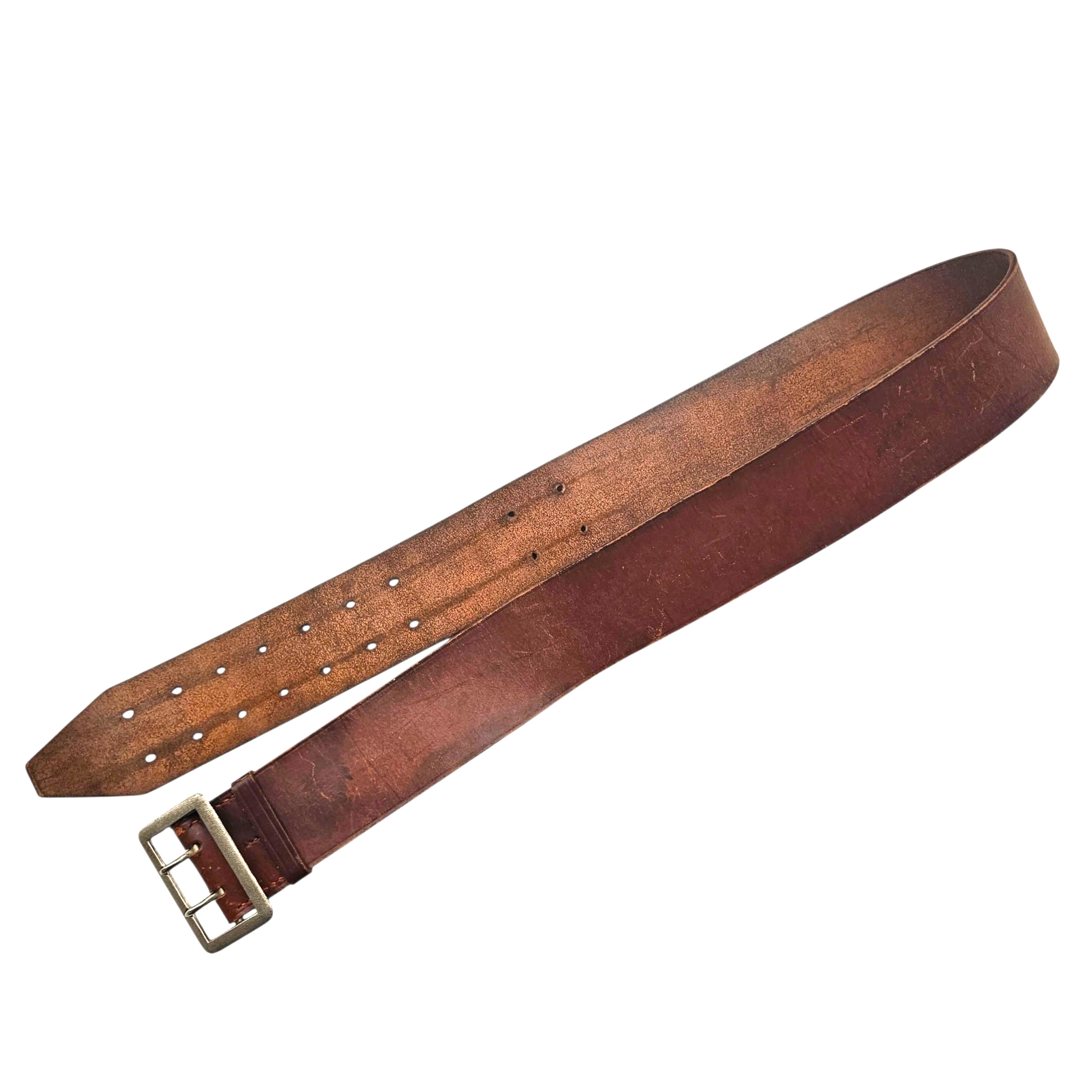 Original WWII German NSDAP Political Leader Zweidorn Double-Claw Leather Belt – RZM Marked 1936