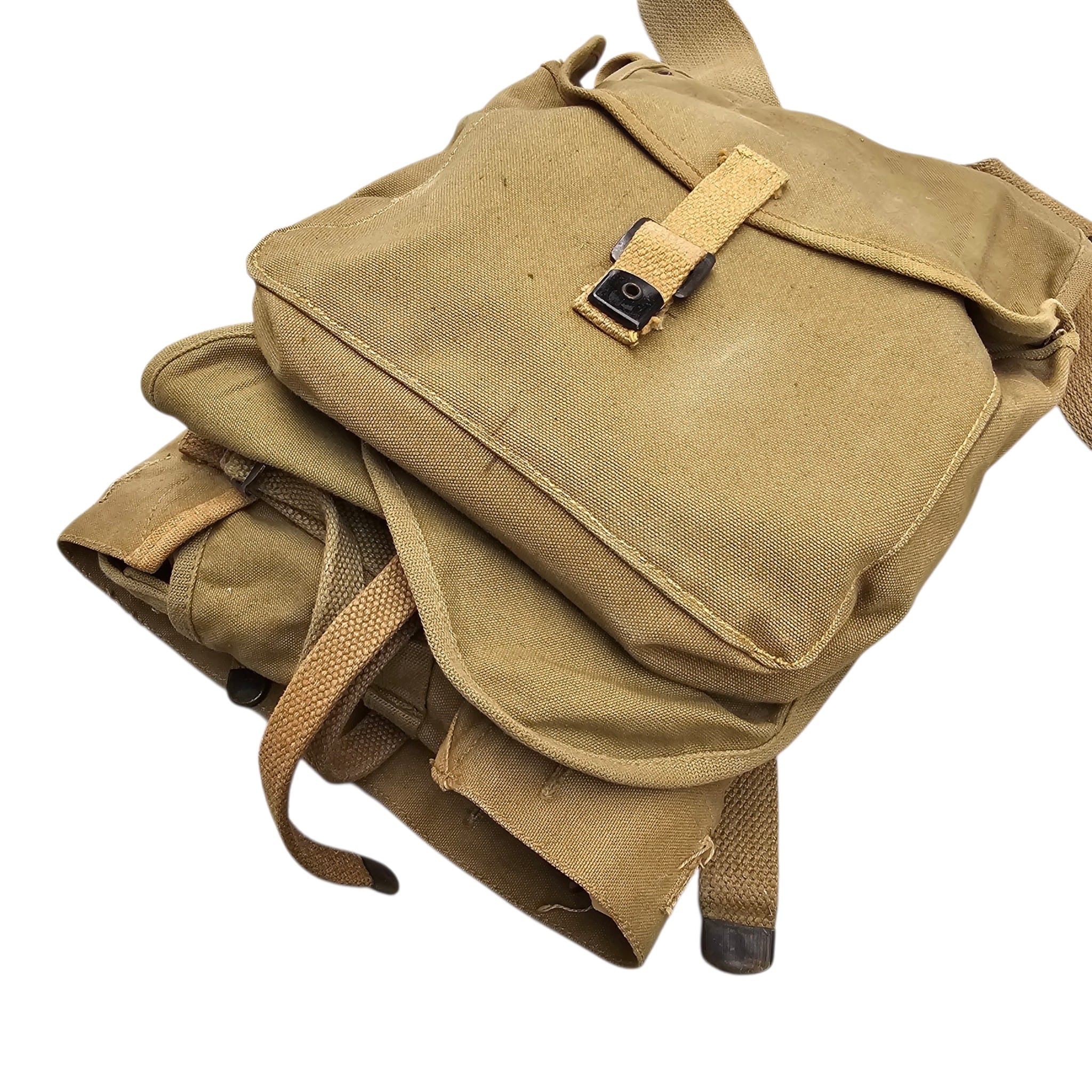Original WWII US Army M-1928 Infantry Haversack Set with Mess Kit – 1942-1943 - Afbeelding 2
