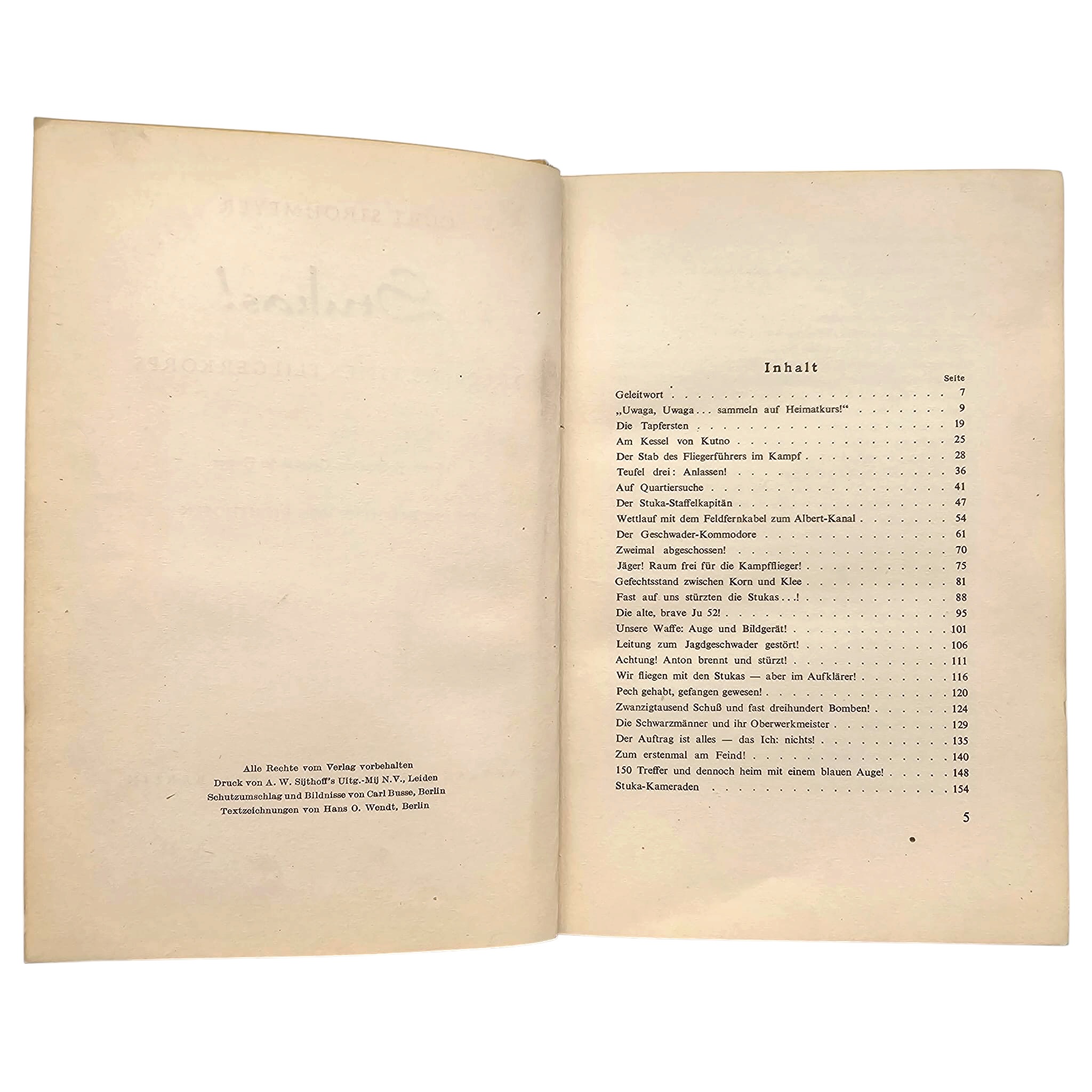 Original WWII German Luftwaffe Book 'Stukas! Erlebnis eines Fliegerkorps' 1940 - Afbeelding 3