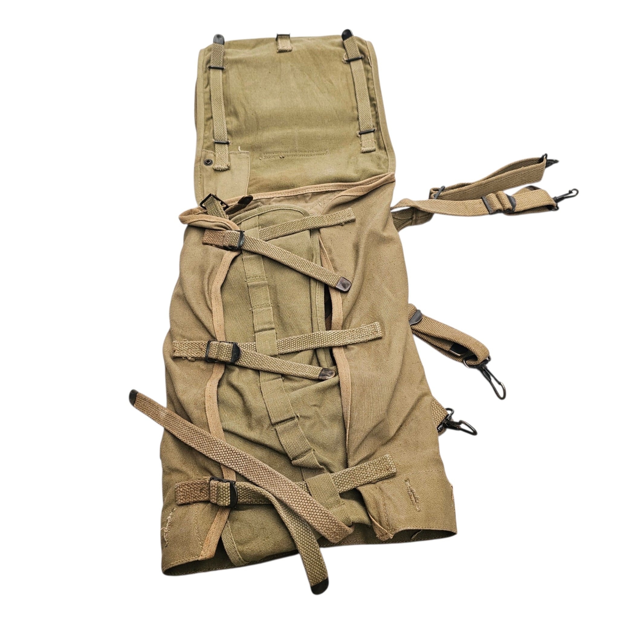 Original WWII US Army M-1928 Infantry Haversack Set with Mess Kit – 1942-1943 - Afbeelding 12