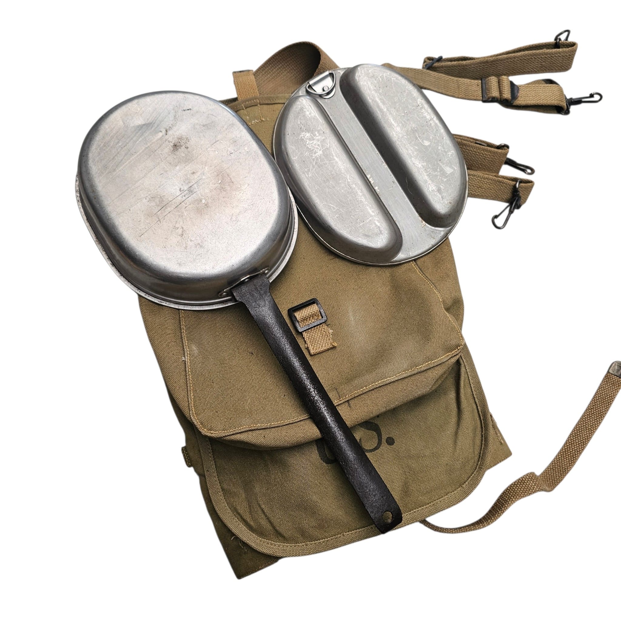 Original WWII US Army M-1928 Infantry Haversack Set with Mess Kit – 1942-1943 - Afbeelding 13