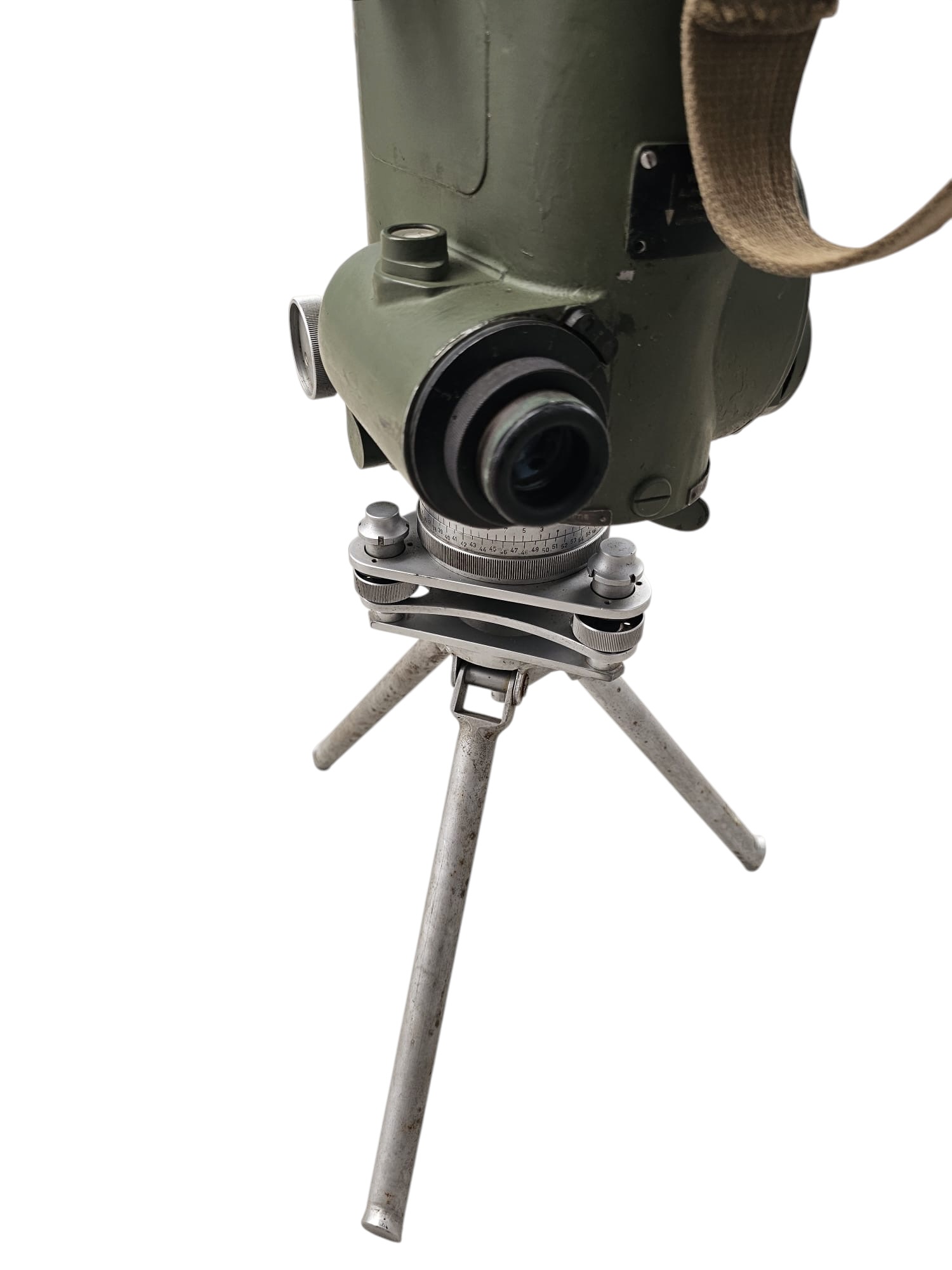 Original Cold War DDR NVA Soviet Military Periscope with Tripod and Wooden Transport Case - Afbeelding 7
