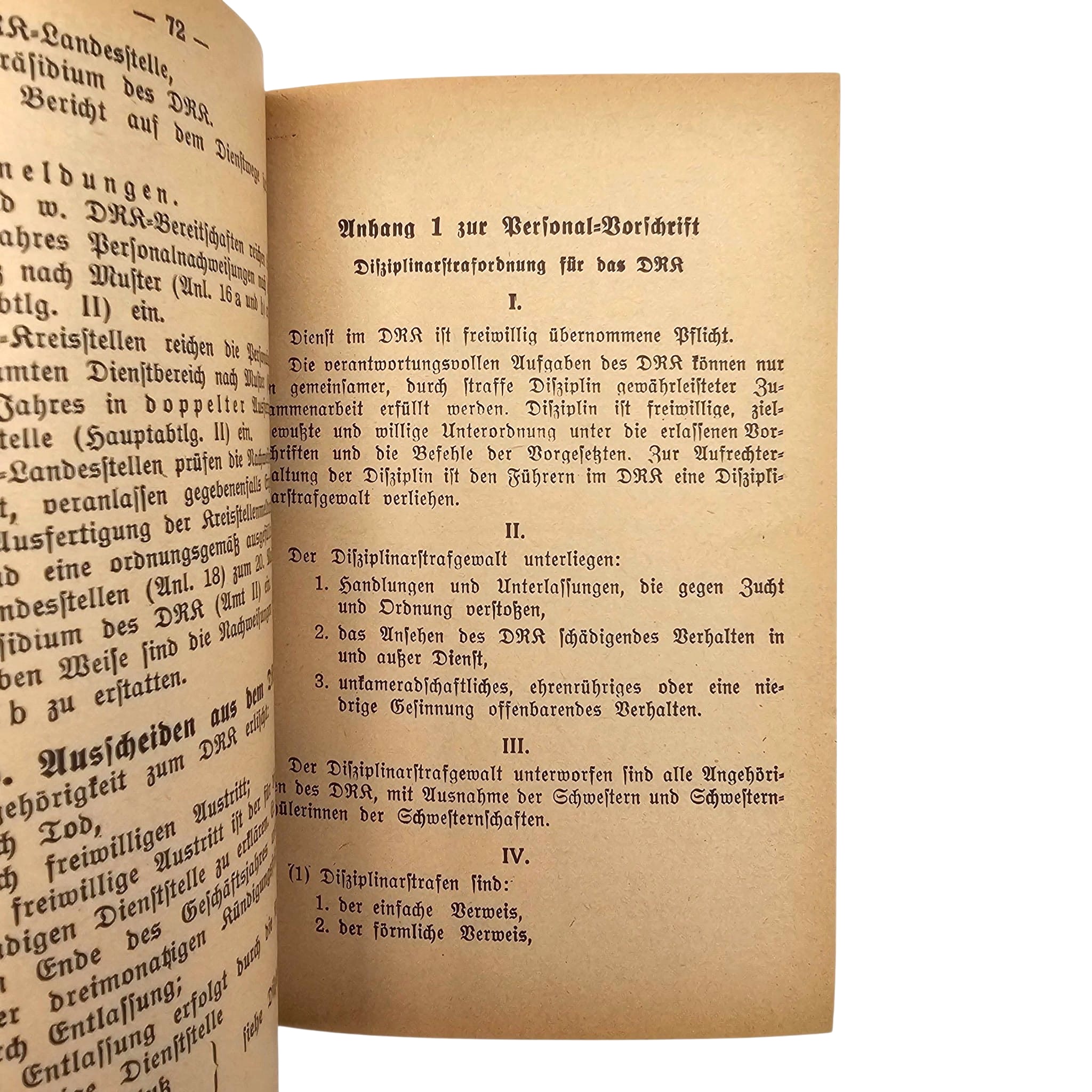 Original WWII German DRK Deutsches Rotes Kreuz Dienstvorschrift Dv. Nr. 1 Regulation Book - Afbeelding 3