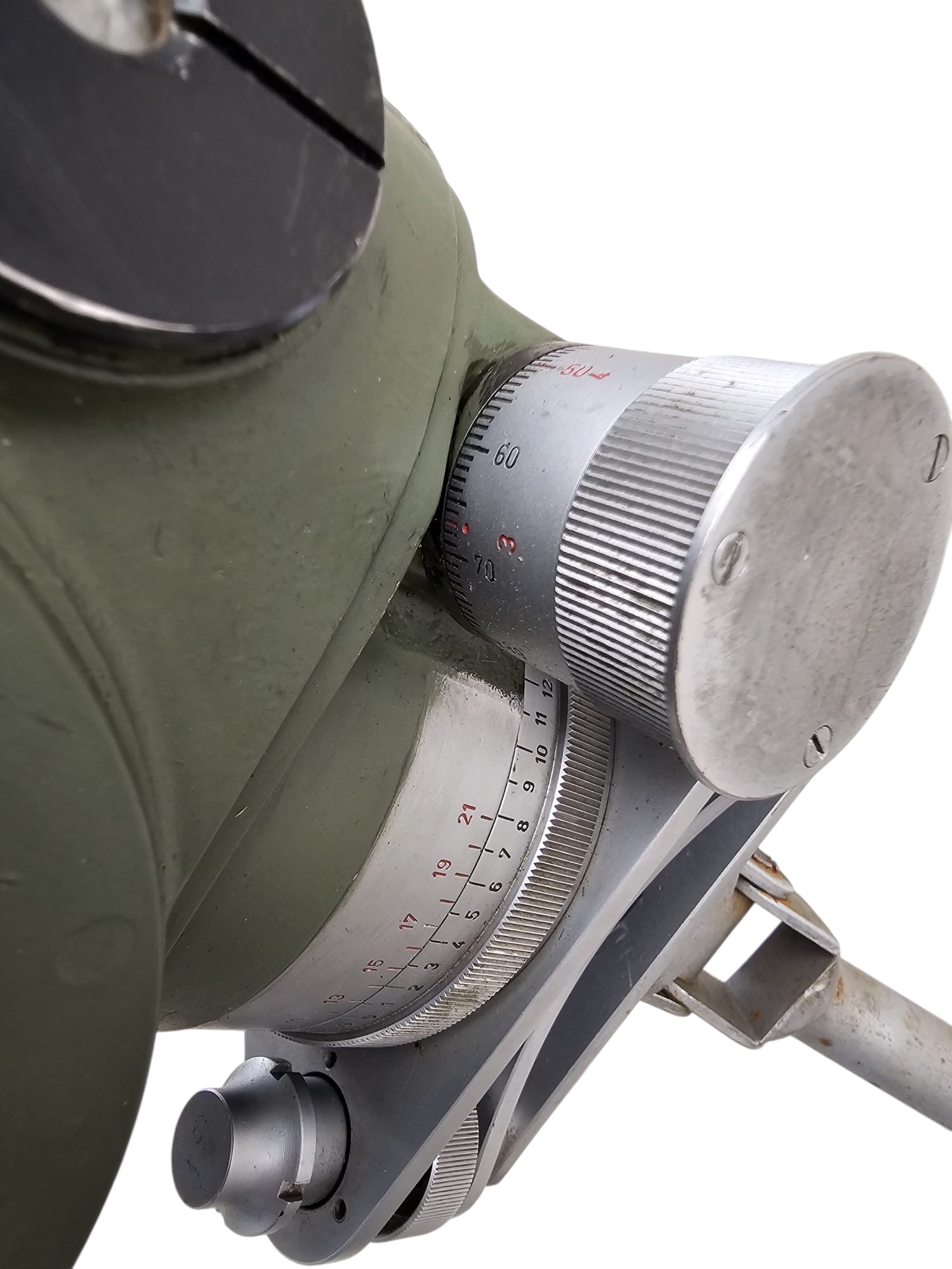 Original Cold War DDR NVA Soviet Military Periscope with Tripod and Wooden Transport Case - Afbeelding 26