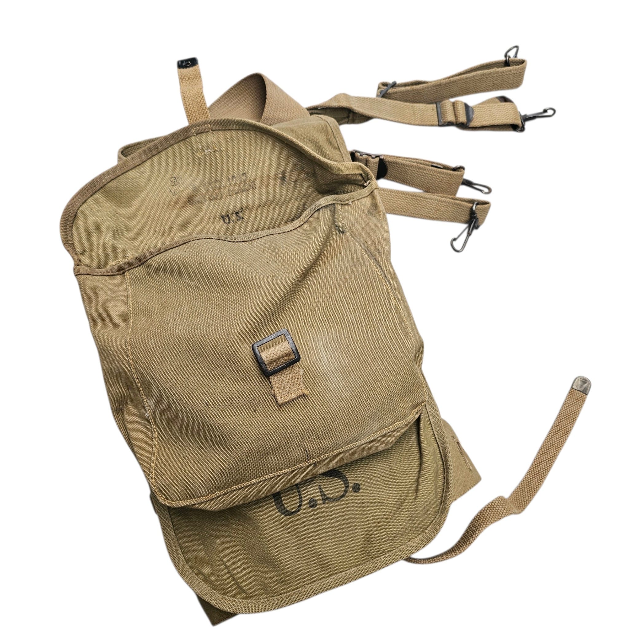 Original WWII US Army M-1928 Infantry Haversack Set with Mess Kit – 1942-1943 - Afbeelding 15