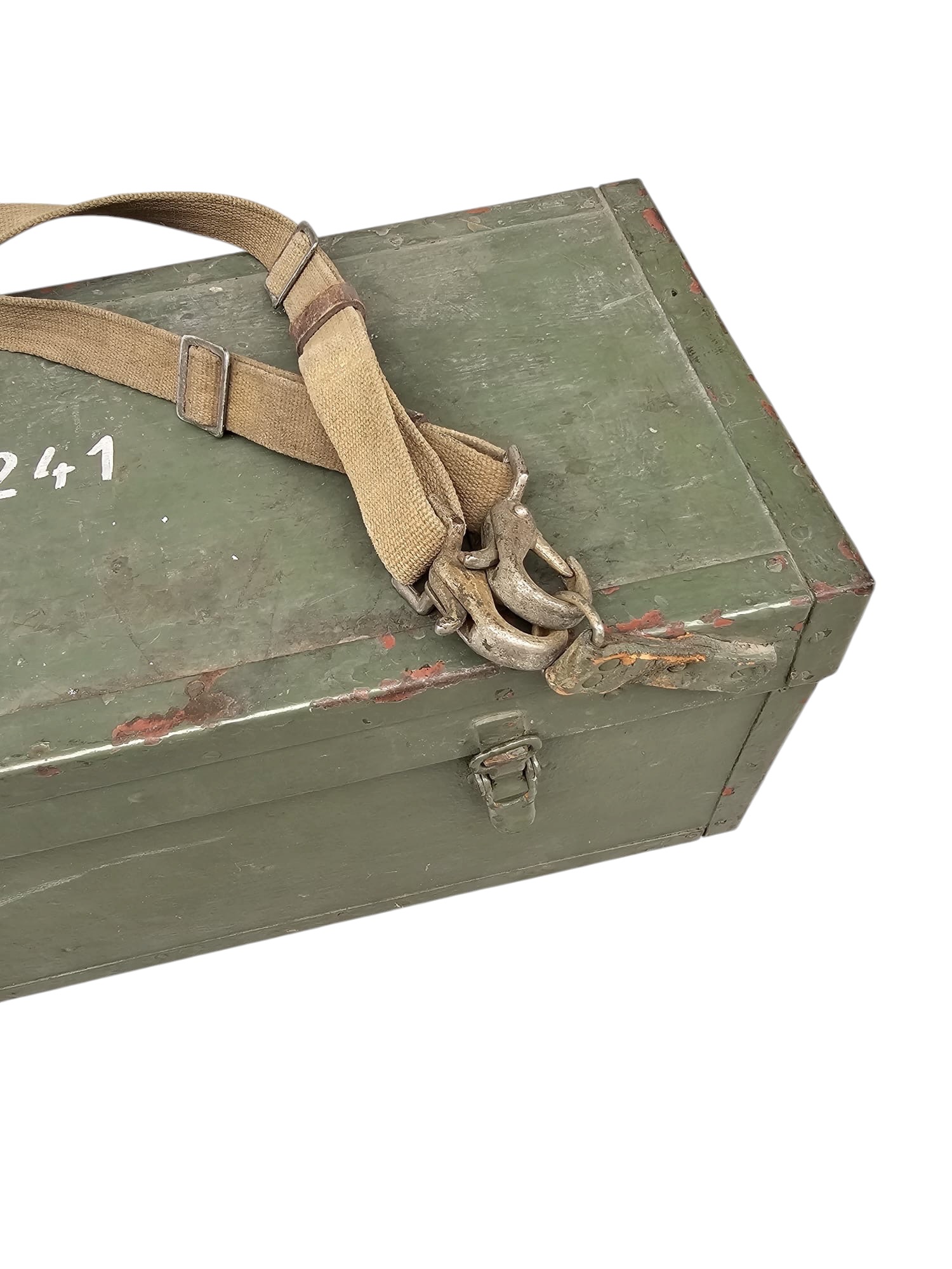 Original Cold War DDR NVA Soviet Military Periscope with Tripod and Wooden Transport Case - Afbeelding 17