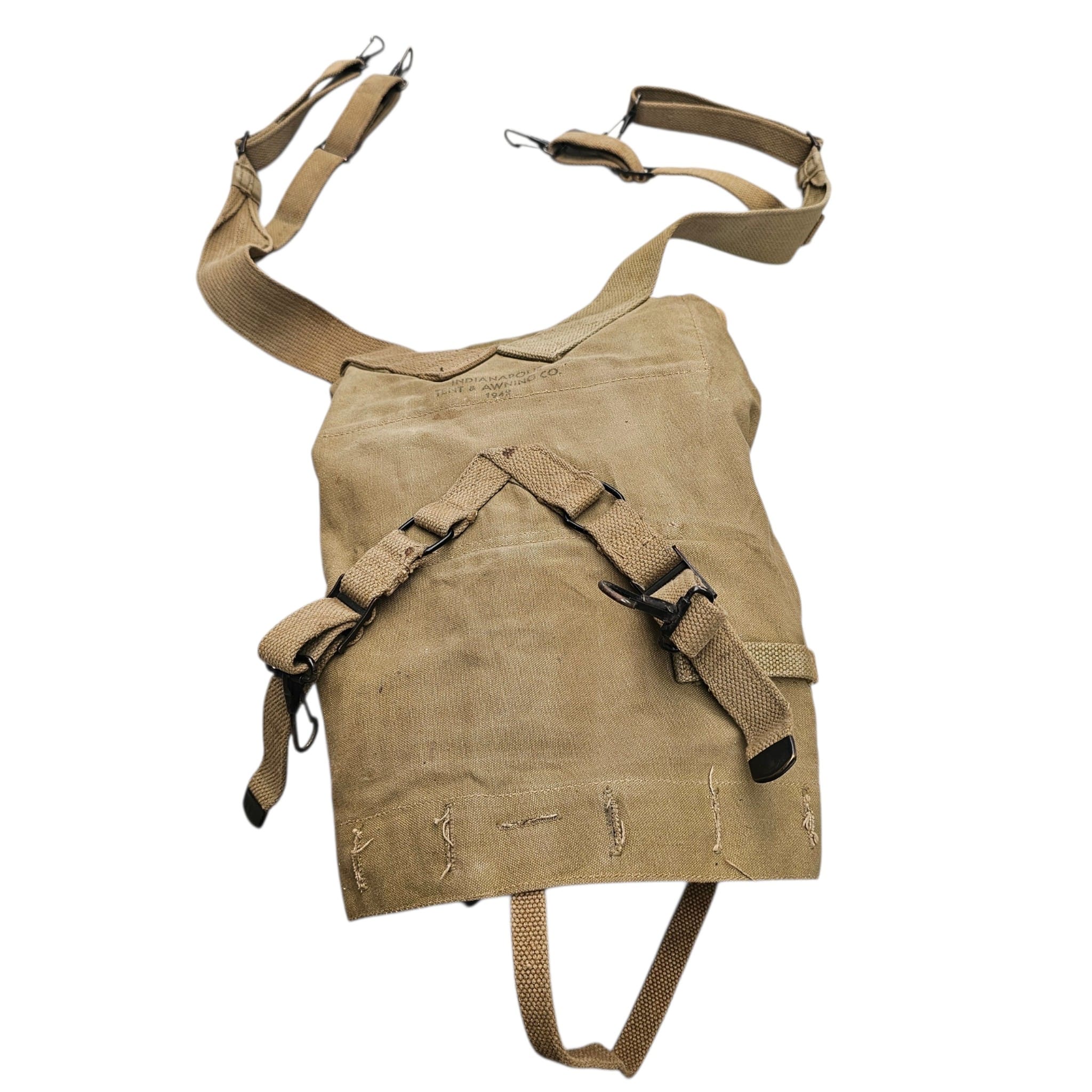 Original WWII US Army M-1928 Infantry Haversack Set with Mess Kit – 1942-1943 - Afbeelding 10