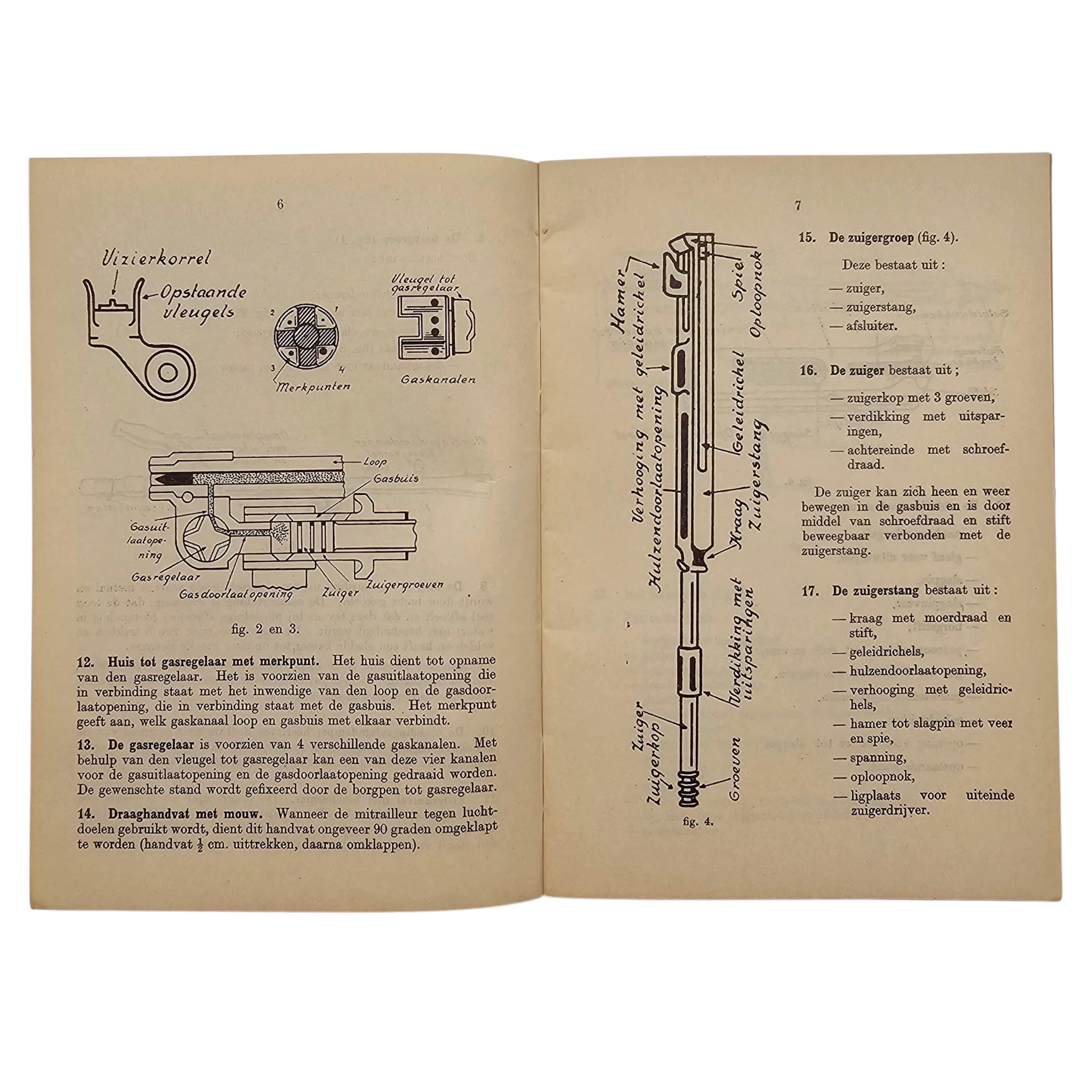 Original WWII Dutch Army Bren Model I 7.7mm Light Machine Gun Manual No. 802 – London 1943 - Afbeelding 9