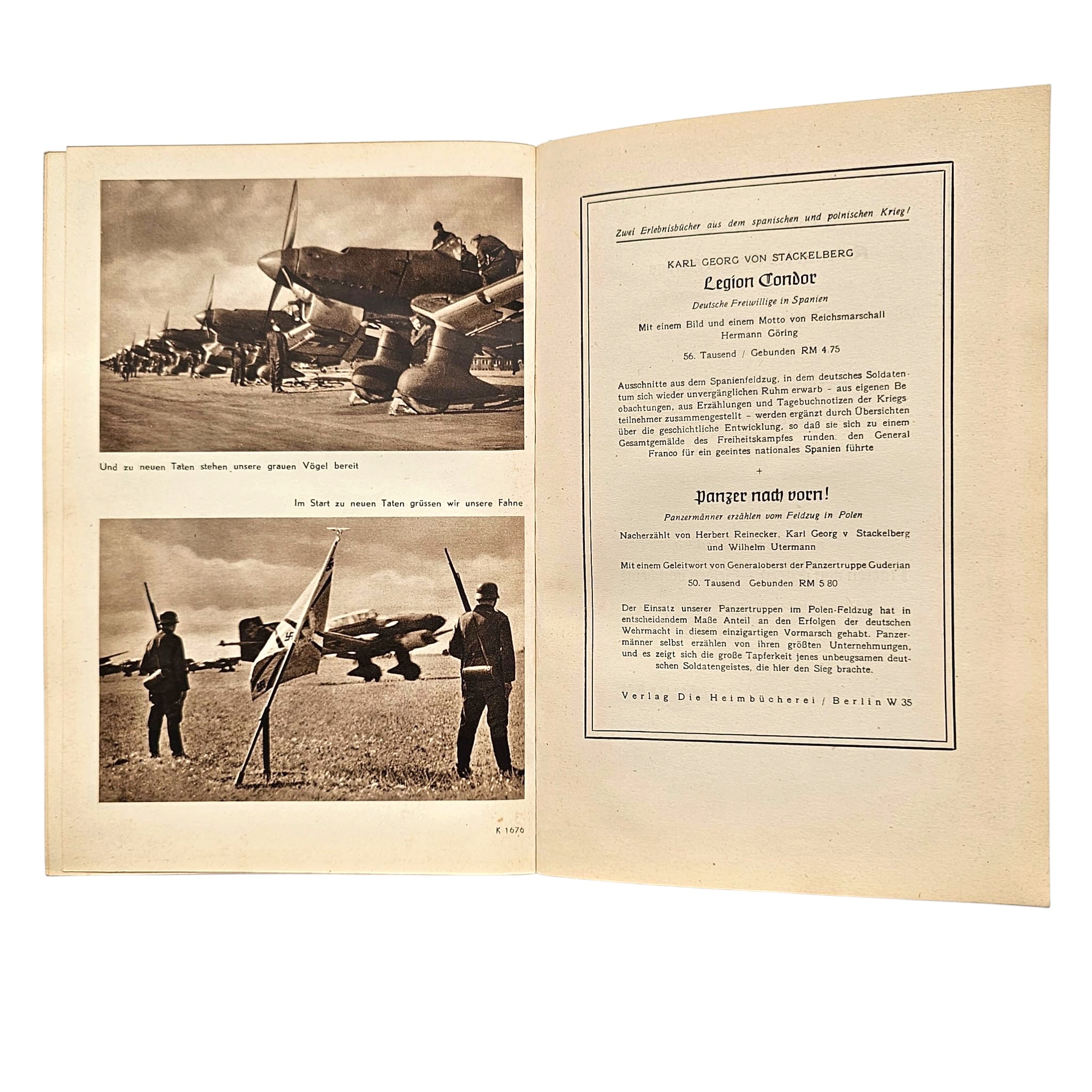 Original WWII German Luftwaffe Book 'Stukas! Erlebnis eines Fliegerkorps' 1940 - Afbeelding 8
