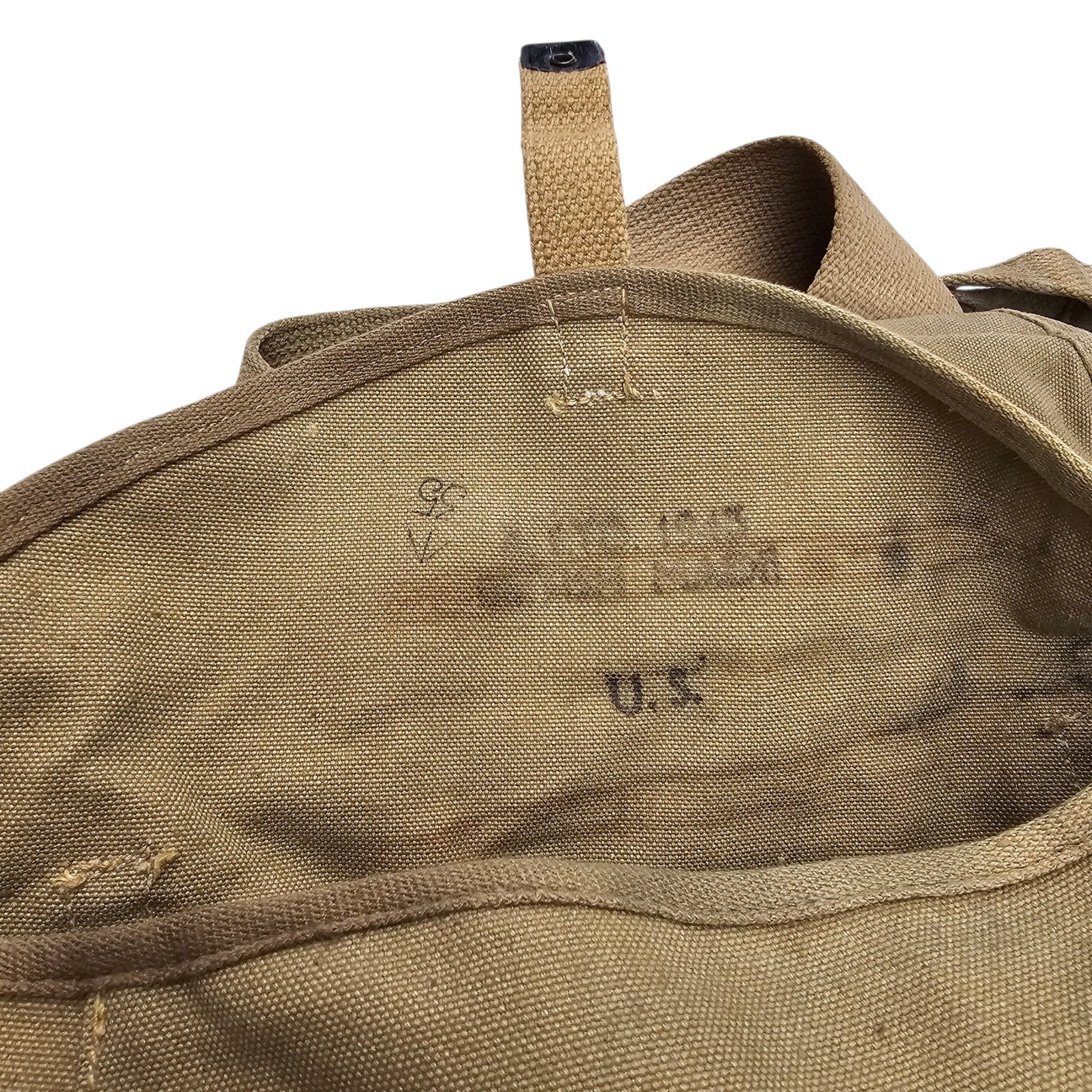 Original WWII US Army M-1928 Infantry Haversack Set with Mess Kit – 1942-1943 - Afbeelding 11