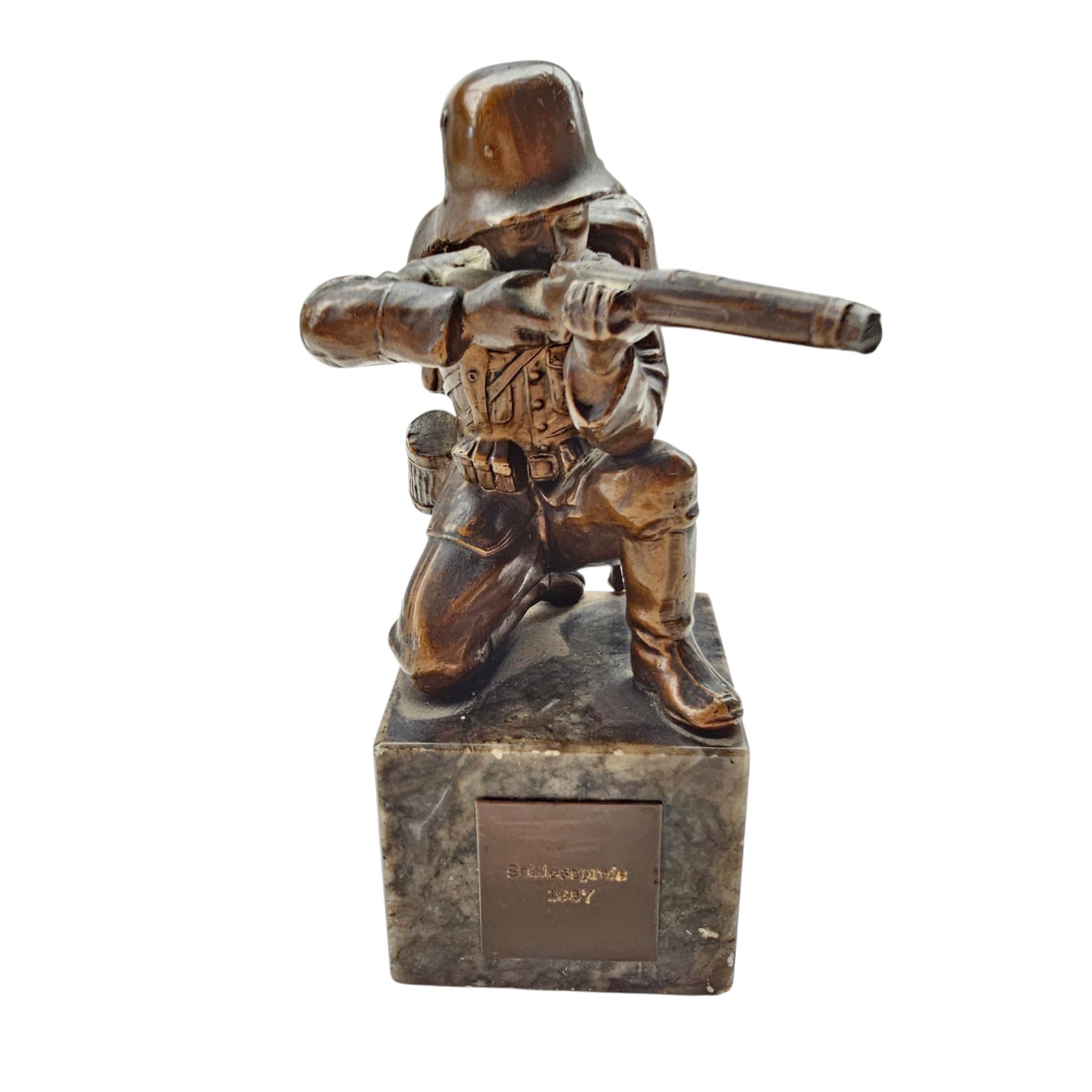 Original WWII German Schiesspreis 1937 Soldier Shooting Trophy Figurine