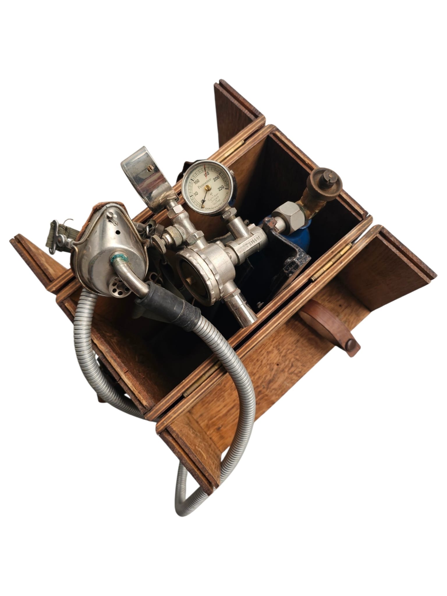 Original WWII Dutch Dräger Pulmotor Oxygen Resuscitation Apparatus Oxygenium Schiedam 1943 - Afbeelding 3