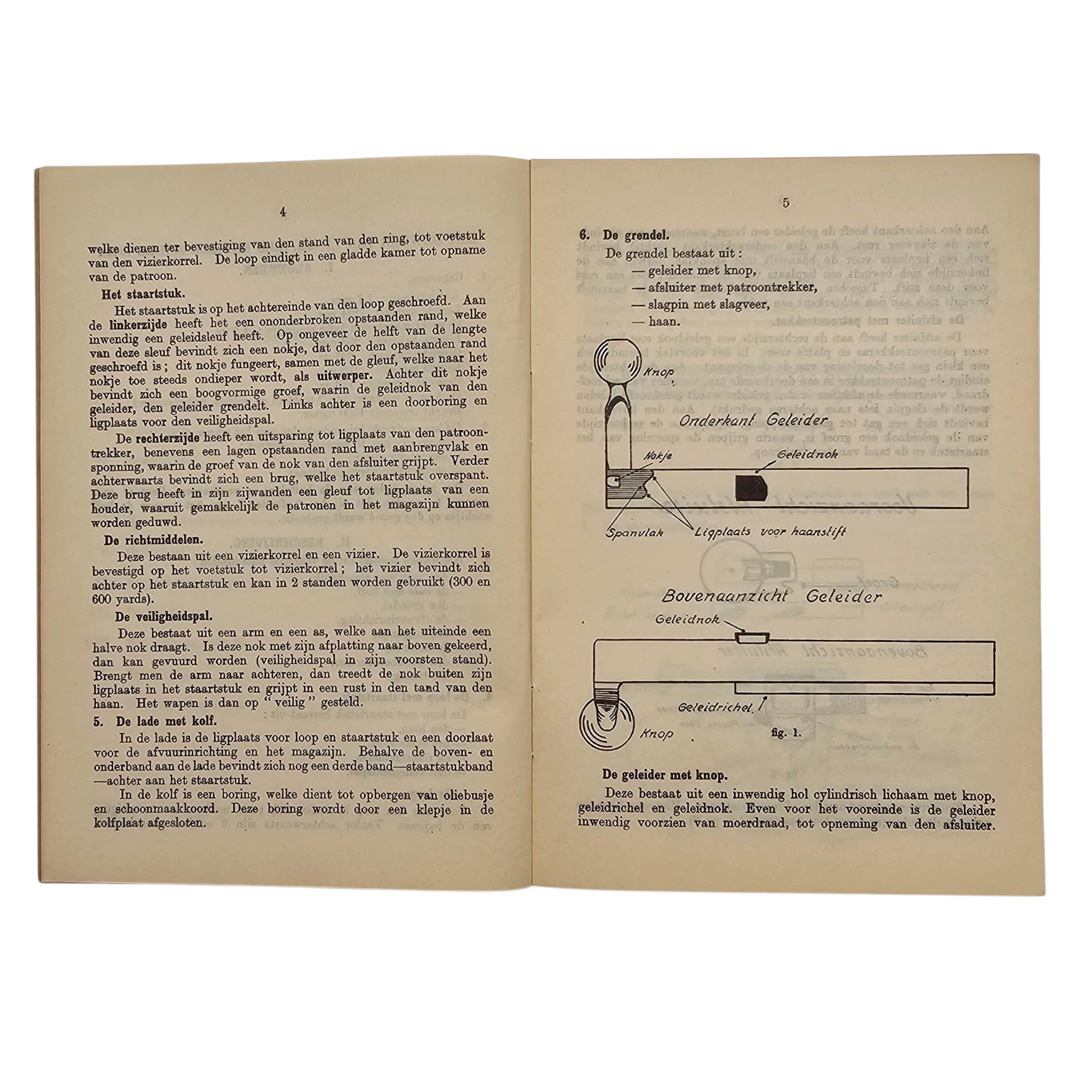 Original WWII Dutch Army Lee-Enfield Model 1942 7.7mm Manual No. 801 – London 1943 - Afbeelding 6