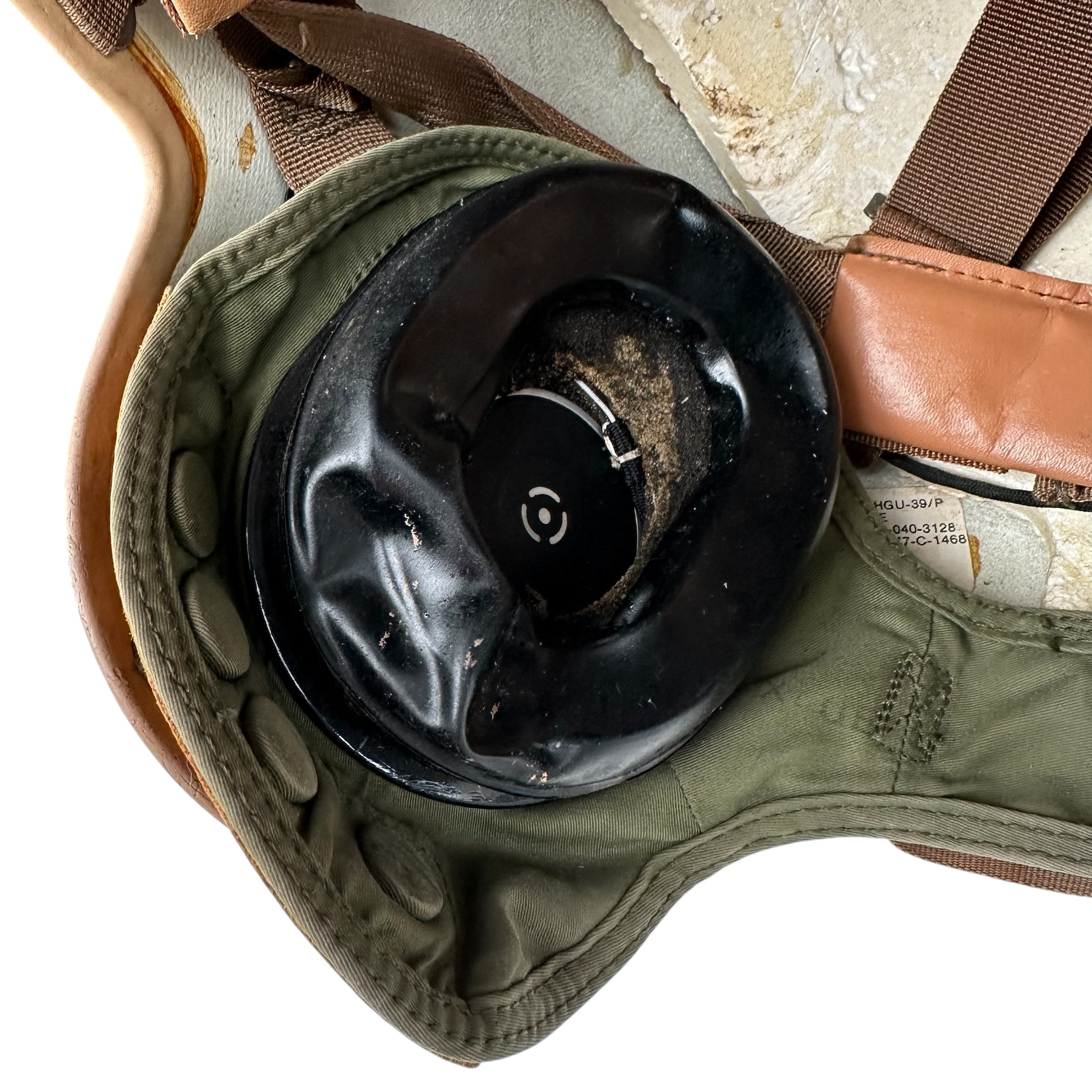 Original U.S. Cold War Gentex HGU-39/P Flight Helmet with Communication Headset - Afbeelding 6