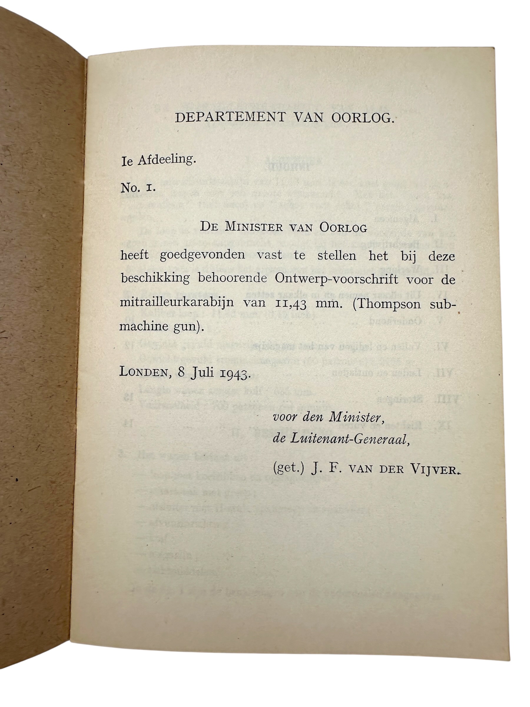 Original WWII Dutch army (London 1943) manual Thompson - Afbeelding 4
