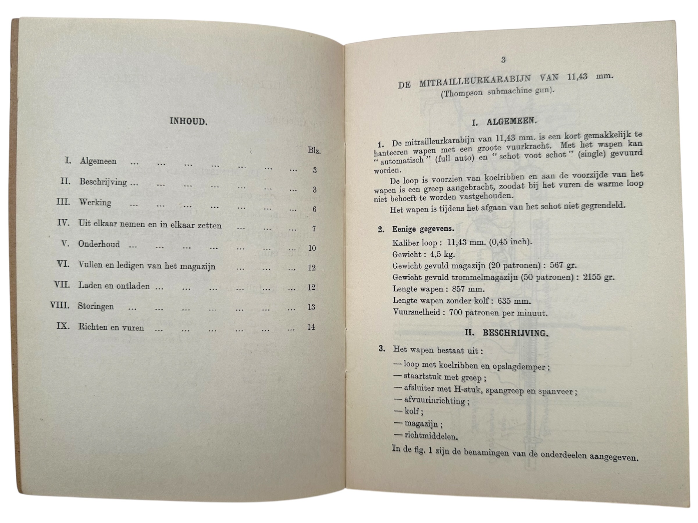 Original WWII Dutch army (London 1943) manual Thompson - Afbeelding 5