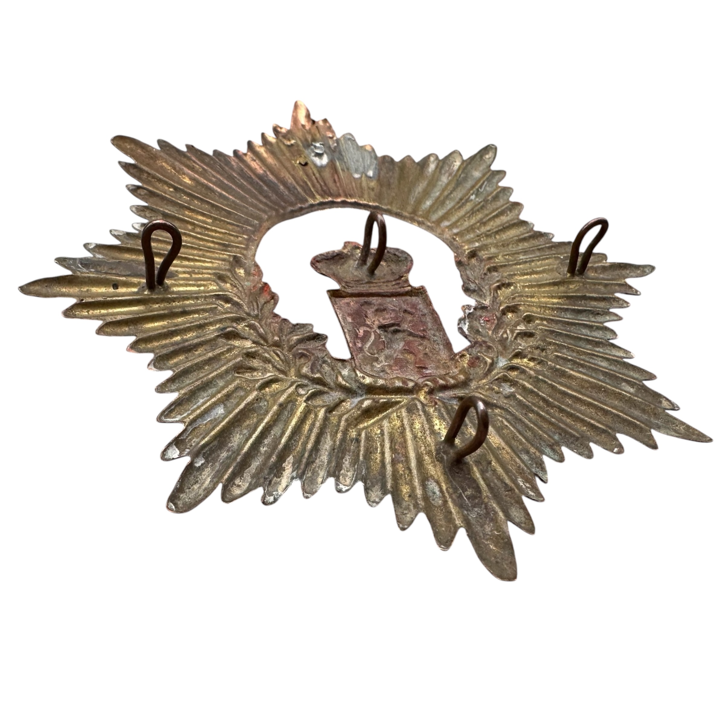 Original 1894 Dutch KNIL helmet plate - Afbeelding 3