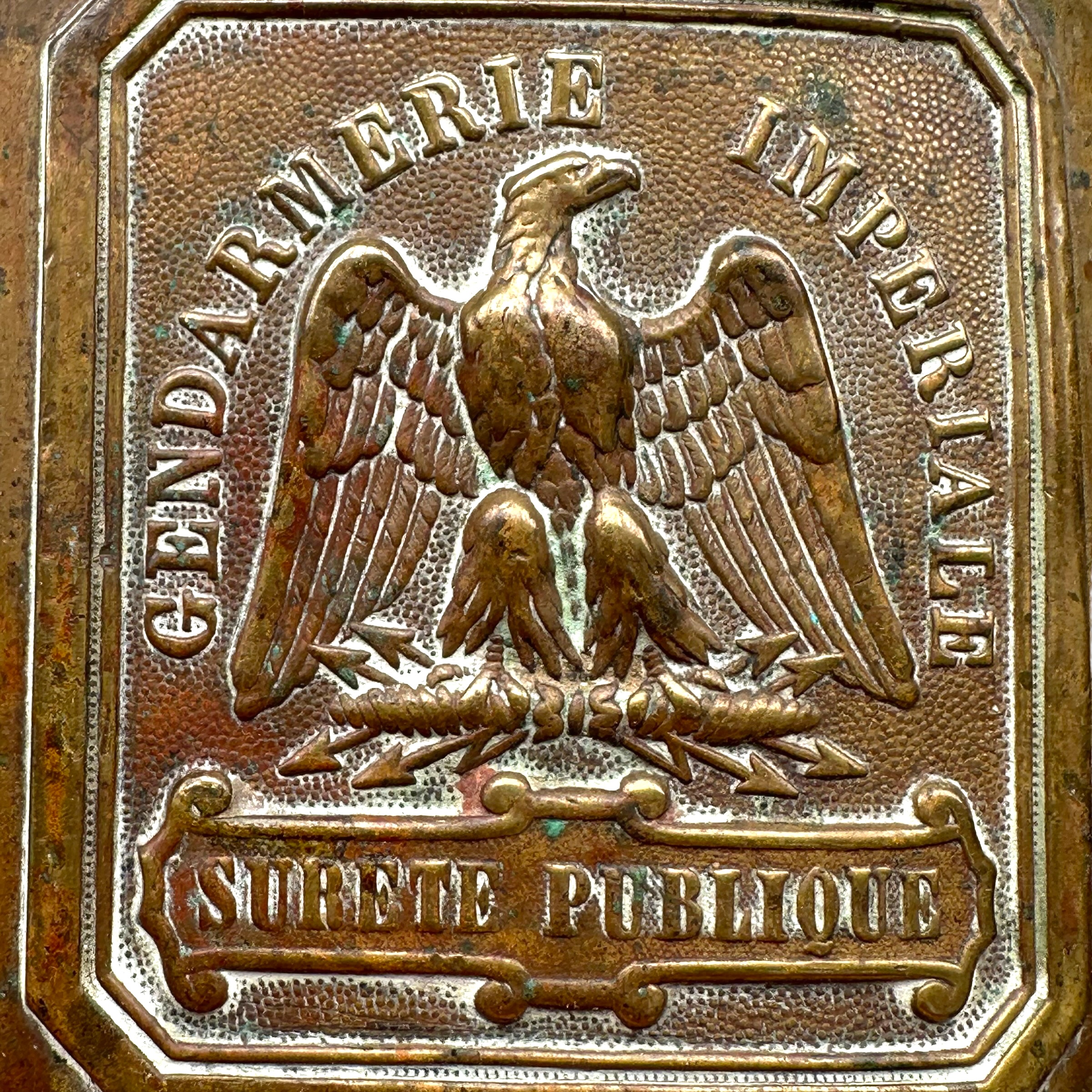 Original French Second Empire Gendarmerie Impériale Model 1854 Belt Buckle