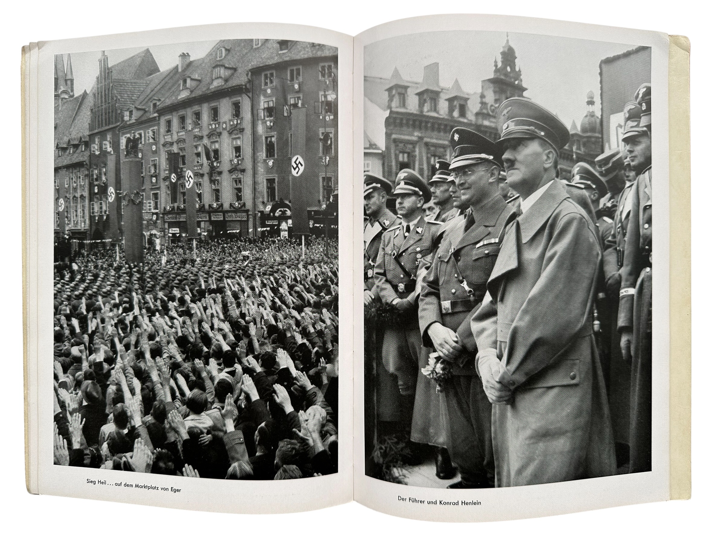 Original 1938 German NSDAP Photo Book 'Hitler befreit Sudetenland' by Heinrich Hoffmann - Afbeelding 7