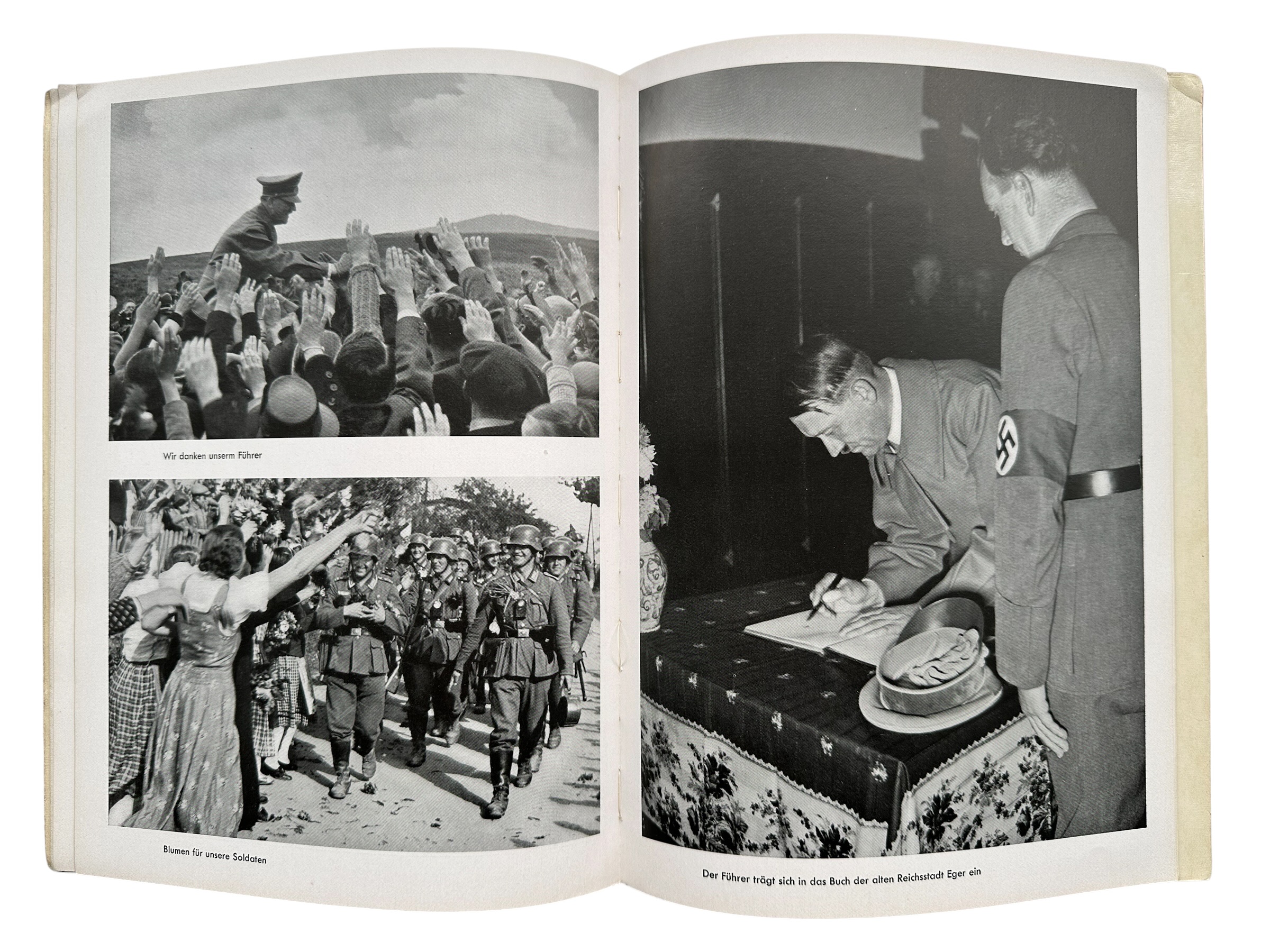Original 1938 German NSDAP Photo Book 'Hitler befreit Sudetenland' by Heinrich Hoffmann - Afbeelding 11