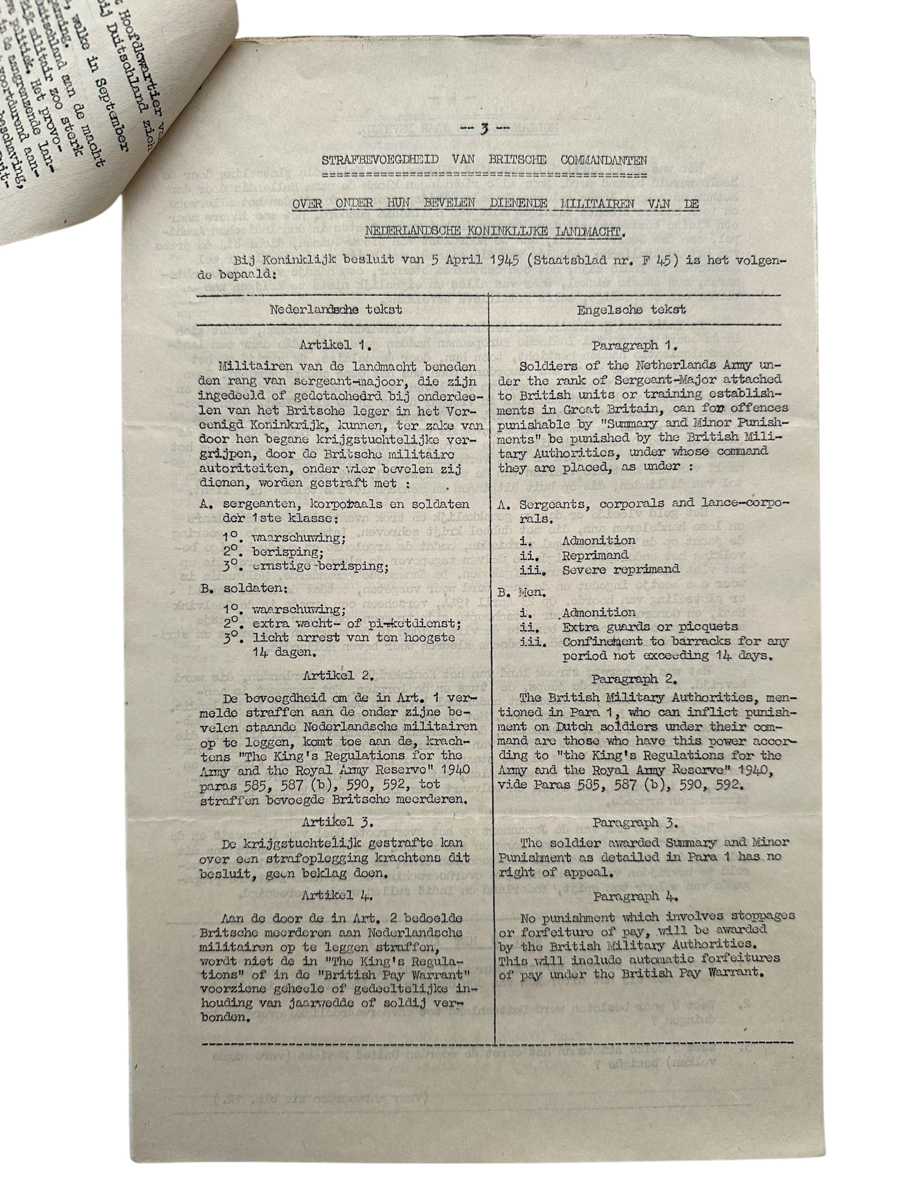 Original WWII Dutch 'Onze Band' Expeditionary Force Newspaper No. 7 – Liberation of the Netherlands – 12 May 1945 - Afbeelding 12