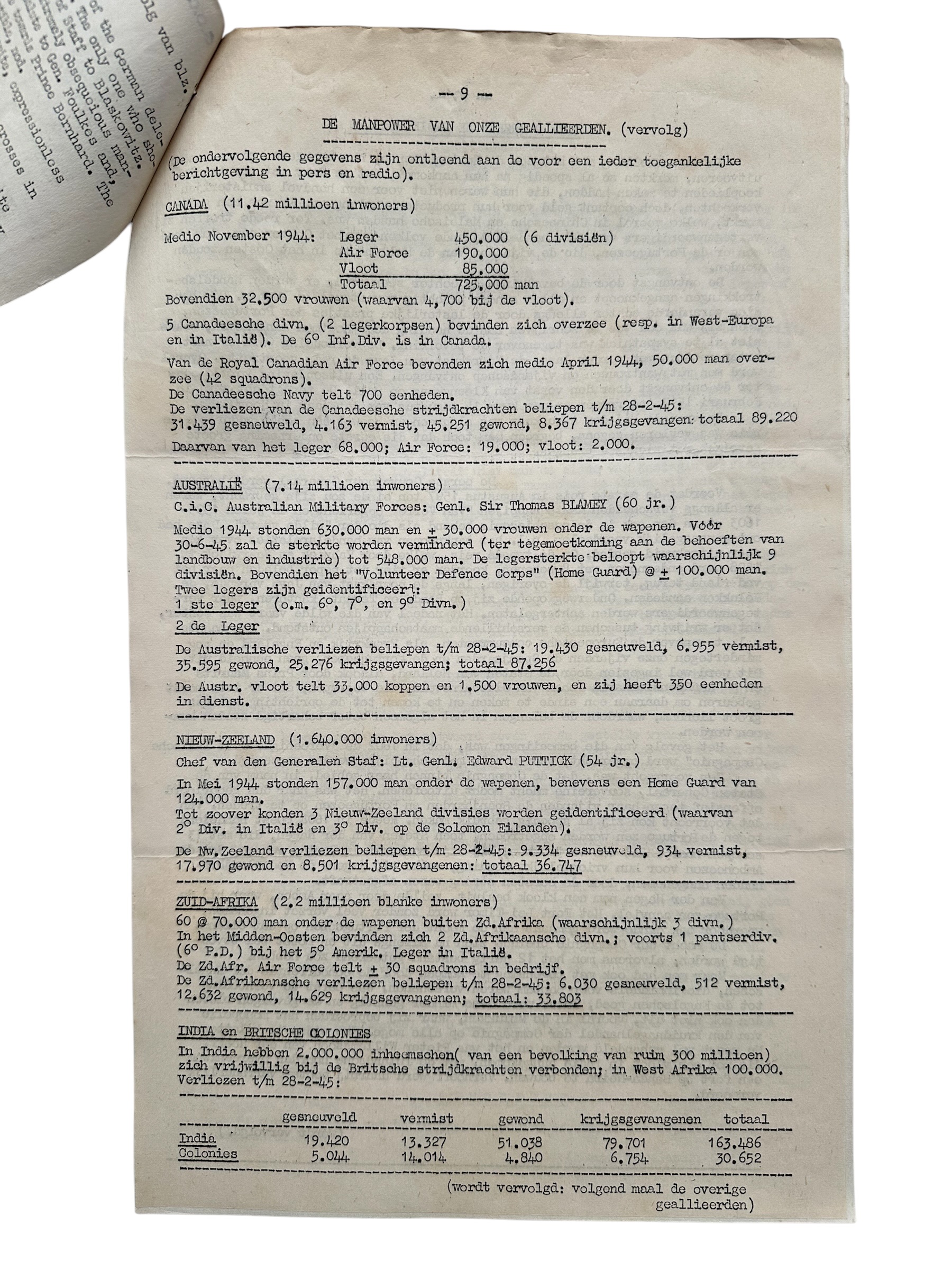 Original WWII Dutch 'Onze Band' Expeditionary Force Newspaper No. 7 – Liberation of the Netherlands – 12 May 1945 - Afbeelding 5